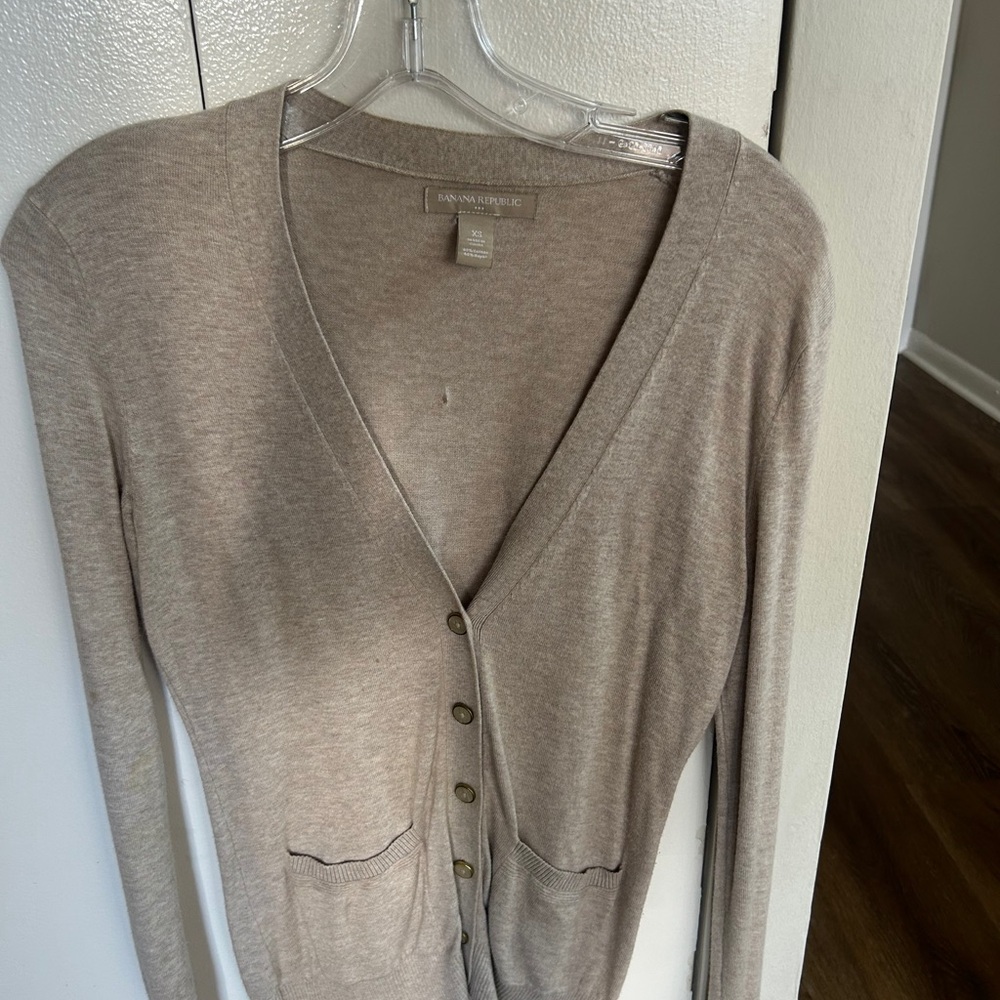 Women's Beige Cardigan Sweater